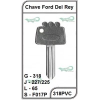 Chave Auto PVC Ford Del Rey G 318 - 318PVC -  PACOTE COM 5 UNIDADES 
